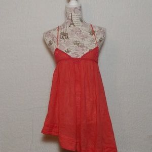 NWT Free People New Romantics Red Coral Babydoll